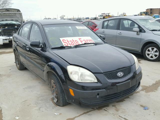 KNADE123866052060 - 2006 KIA RIO BLACK photo 1