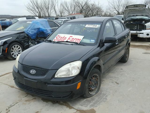 KNADE123866052060 - 2006 KIA RIO BLACK photo 2