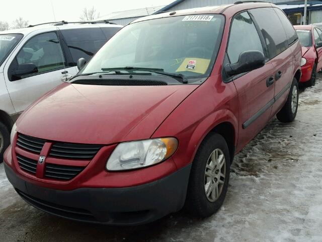 1D4GP25R66B714261 - 2006 DODGE CARAVAN SE RED photo 2