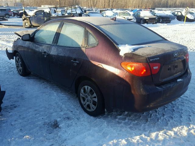 KMHDU46D49U756228 - 2009 HYUNDAI ELANTRA GL PURPLE photo 3