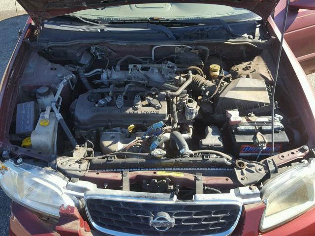 3N1CB51D91L506987 - 2001 NISSAN SENTRA XE BURGUNDY photo 7