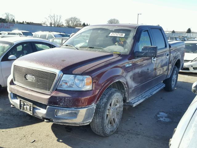 1FTPW14575FA01269 - 2005 FORD F150 SUPER RED photo 2