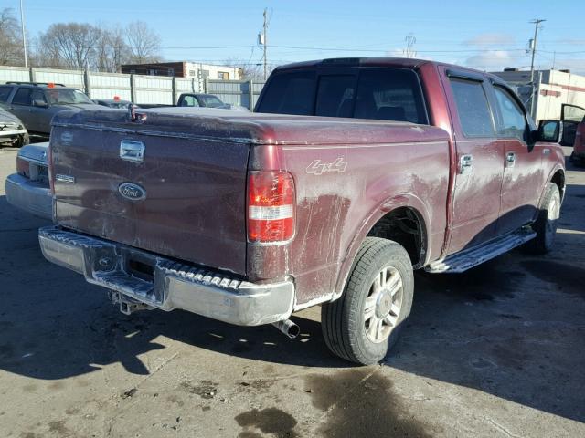 1FTPW14575FA01269 - 2005 FORD F150 SUPER RED photo 4