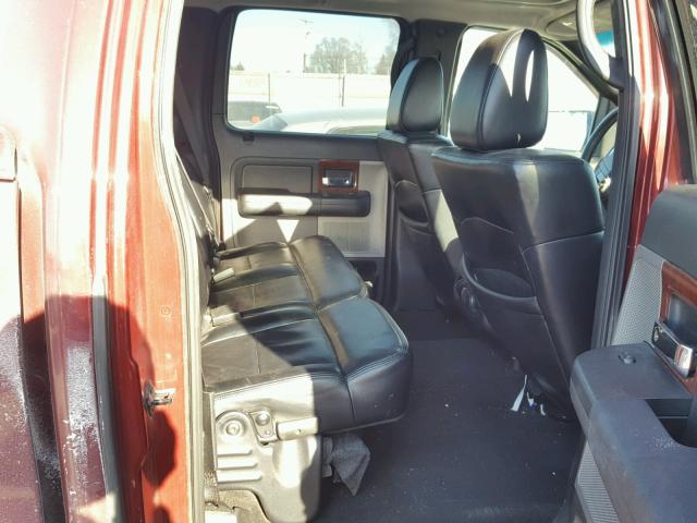 1FTPW14575FA01269 - 2005 FORD F150 SUPER RED photo 6