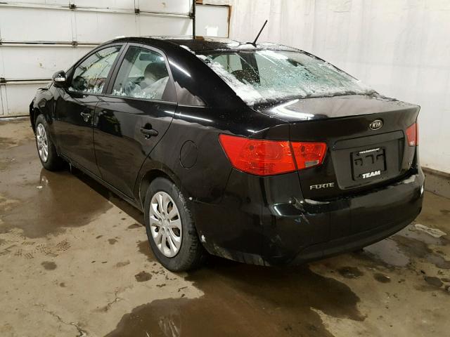 KNAFU4A2XA5232547 - 2010 KIA FORTE EX BLACK photo 3