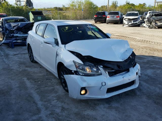 JTHKD5BH5C2109817 - 2012 LEXUS CT 200 WHITE photo 1