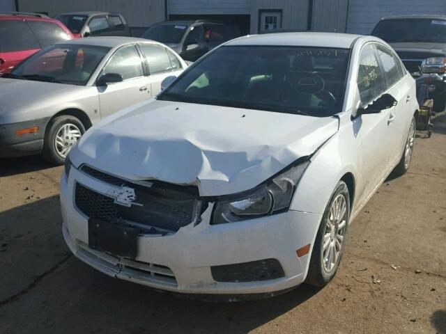 1G1PK5SC5C7271377 - 2012 CHEVROLET CRUZE WHITE photo 2