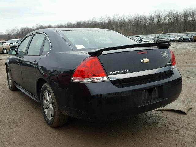 2G1WB5EK1A1129195 - 2010 CHEVROLET IMPALA LT BLACK photo 3