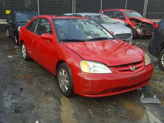 1HGEM22942L078690 - 2002 HONDA CIVIC EX RED photo 1