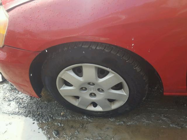 1HGEM22942L078690 - 2002 HONDA CIVIC EX RED photo 9