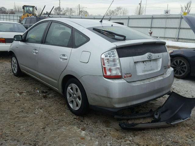 JTDKB20U873247230 - 2007 TOYOTA PRIUS SILVER photo 3