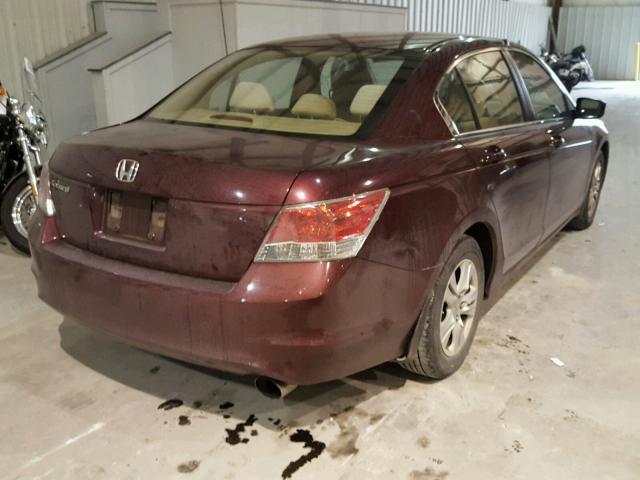 1HGCP26409A074753 - 2009 HONDA ACCORD LXP BURGUNDY photo 4