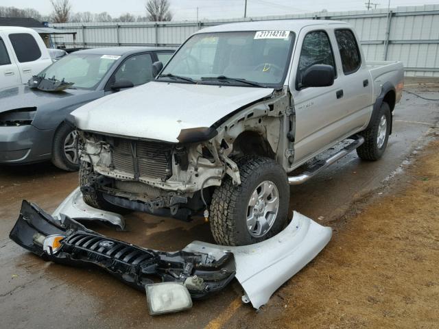 5TEGM92N82Z137903 - 2002 TOYOTA TACOMA DOU GRAY photo 2