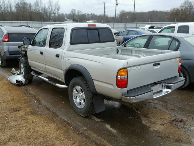 5TEGM92N82Z137903 - 2002 TOYOTA TACOMA DOU GRAY photo 3