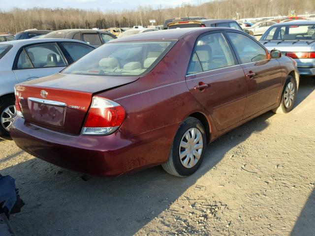 4T1BE32KX6U136613 - 2006 TOYOTA CAMRY LE RED photo 4