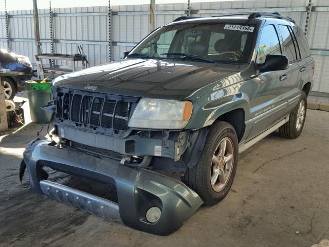 1J8GW68J04C106717 - 2004 JEEP GRAND CHER GREEN photo 2