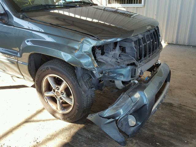 1J8GW68J04C106717 - 2004 JEEP GRAND CHER GREEN photo 9