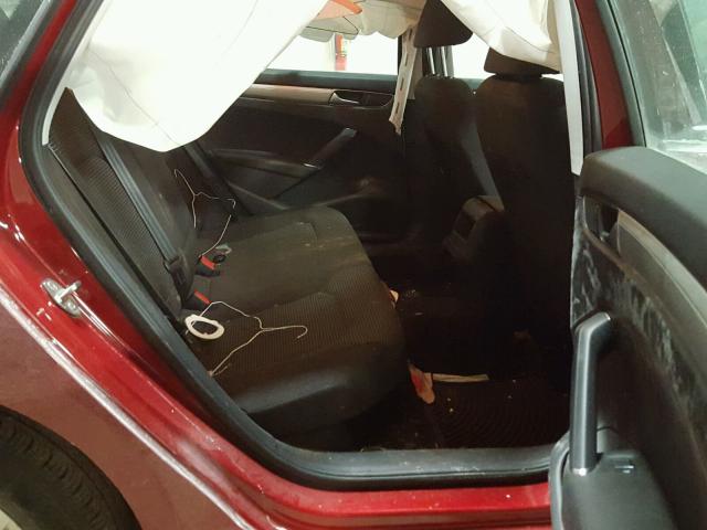 1VWAT7A31GC009163 - 2016 VOLKSWAGEN PASSAT S წითელი ფოტო 6