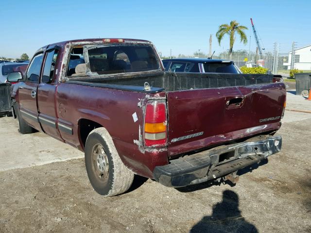 2GCEC19T7Y1107448 - 2000 CHEVROLET SILVERADO BURGUNDY photo 3