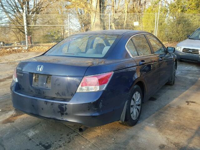 1HGCP263X8A090576 - 2008 HONDA ACCORD LX BLUE photo 4