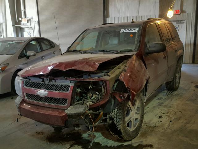 1GNDT33S692116206 - 2009 CHEVROLET TRAILBLAZE MAROON photo 2