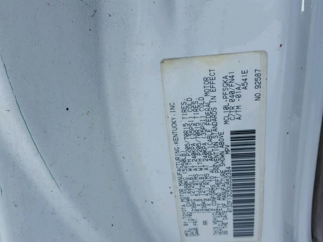 4T3ZF13C53U552384 - 2003 TOYOTA SIENNA LE WHITE photo 10