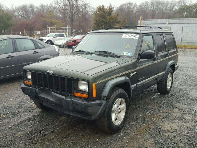 1J4FJ68S3WL222548 - 1998 JEEP CHEROKEE S GREEN photo 2