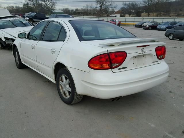 1G3NL52E72C182462 - 2002 OLDSMOBILE ALERO GL WHITE photo 3