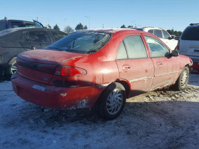 1FAFP13P7XW240504 - 1999 FORD ESCORT SE RED photo 4