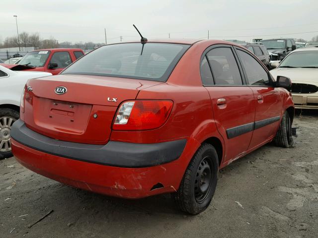 KNADE123886370506 - 2008 KIA RIO BASE RED photo 4