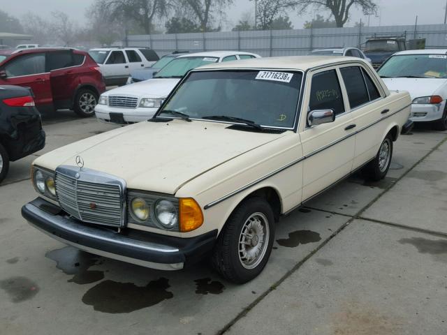 WDBAB23A7DB377951 - 1983 MERCEDES-BENZ 240 D CREAM photo 2