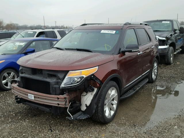 1FM5K7D8XFGA71405 - 2015 FORD EXPLORER X BURGUNDY photo 2