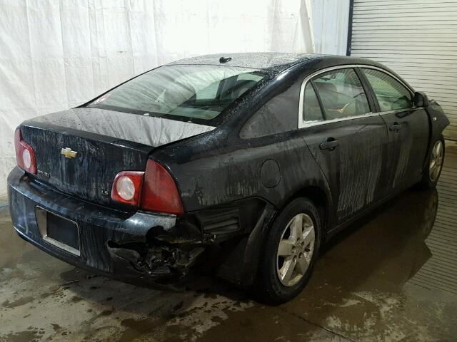1G1ZG57B88F285085 - 2008 CHEVROLET MALIBU LS შავი ფოტო 4