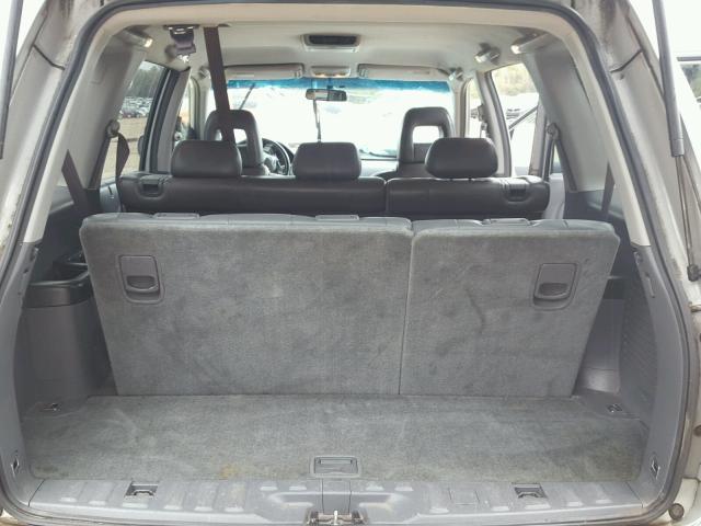 2HKYF18624H576620 - 2004 HONDA PILOT EXL SILVER photo 9