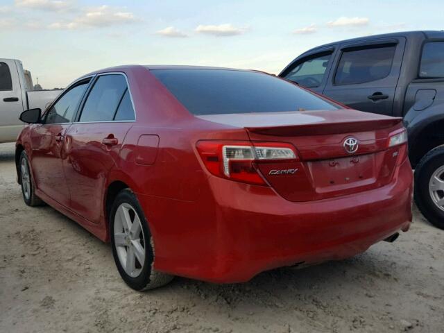 4T1BF1FK7EU787630 - 2014 TOYOTA CAMRY L RED photo 3