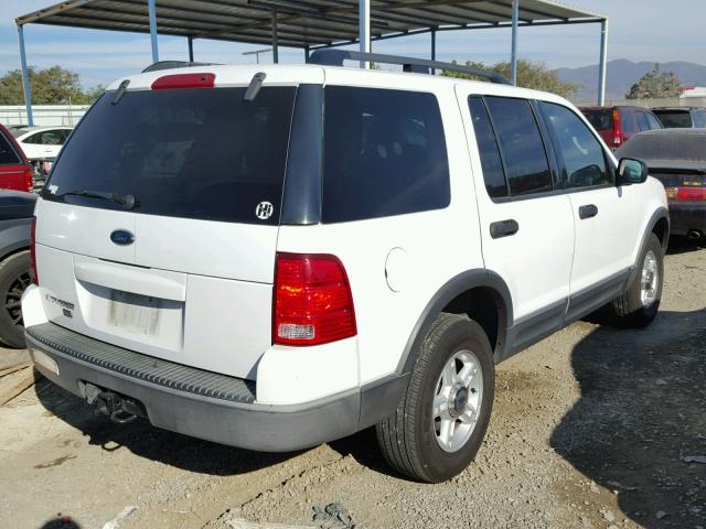 1FMZU63K93UC67495 - 2003 FORD EXPLORER X WHITE photo 4