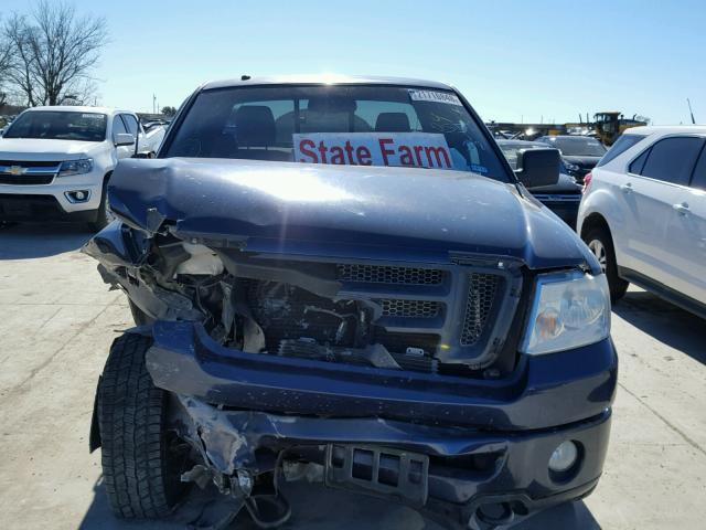 1FTRF14V86NB06676 - 2006 FORD F150 BLUE photo 9