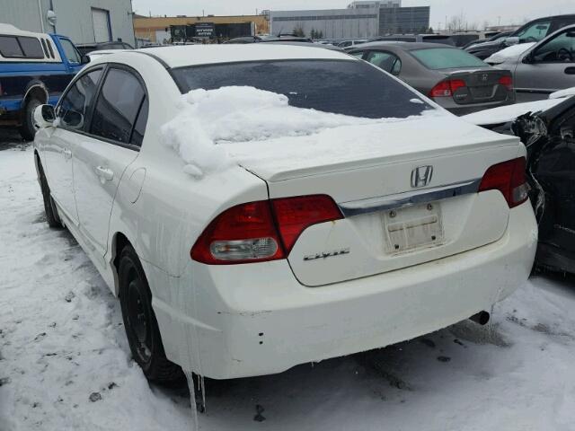 2HGFA1E09AH025970 - 2010 HONDA CIVIC EXL WHITE photo 3