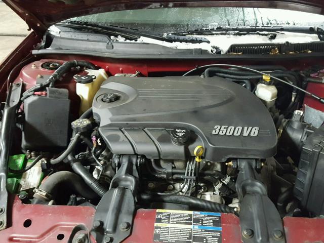 2G1WT58K069376631 - 2006 CHEVROLET IMPALA LT RED photo 7