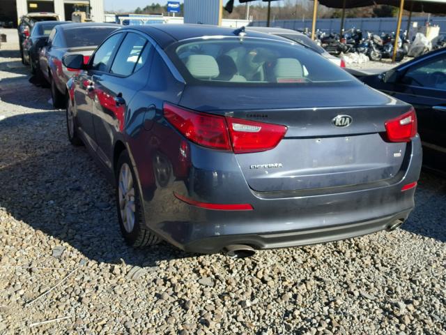 5XXGM4A72FG476523 - 2015 KIA OPTIMA LX BLUE photo 3