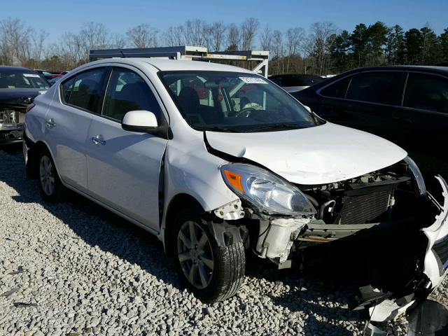 3N1CN7AP2EL857226 - 2014 NISSAN VERSA WHITE photo 1