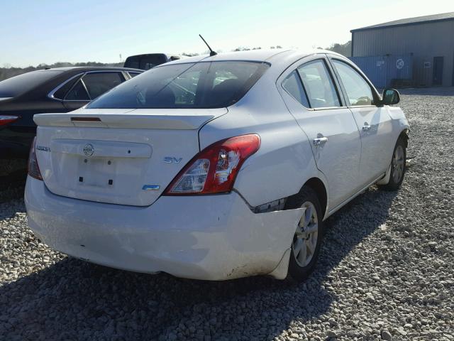 3N1CN7AP2EL857226 - 2014 NISSAN VERSA WHITE photo 4