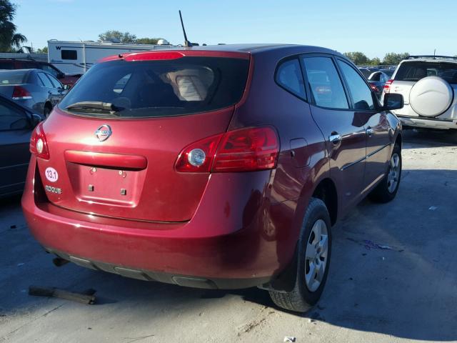 JN8AS5MT4AW000618 - 2010 NISSAN ROGUE S RED photo 4