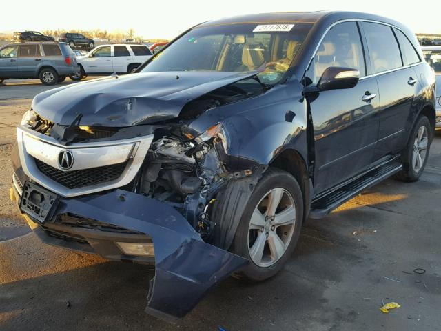 2HNYD2H61BH513603 - 2011 ACURA MDX TECHNO BLUE photo 2