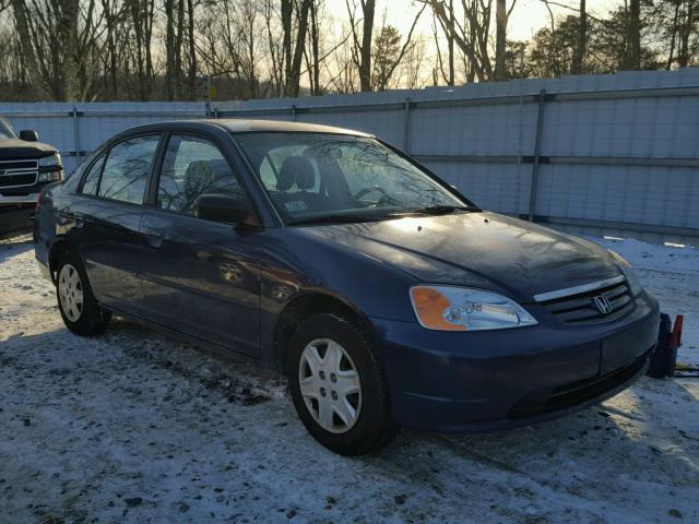 2HGES16573H626252 - 2003 HONDA CIVIC LX BLUE photo 1