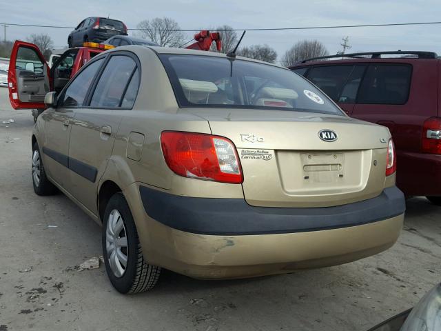 KNADE123486370485 - 2008 KIA RIO BASE GOLD photo 3