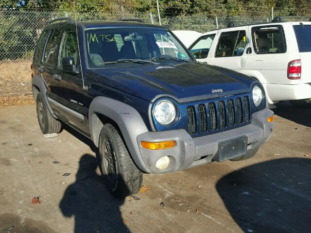 1J4GL48K73W539990 - 2003 JEEP LIBERTY SP BLUE photo 1