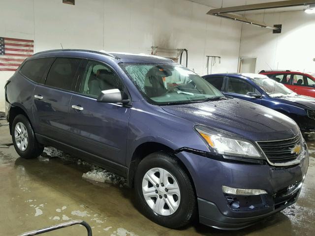 1GNKRFEDXEJ273968 - 2014 CHEVROLET TRAVERSE L BLUE photo 1