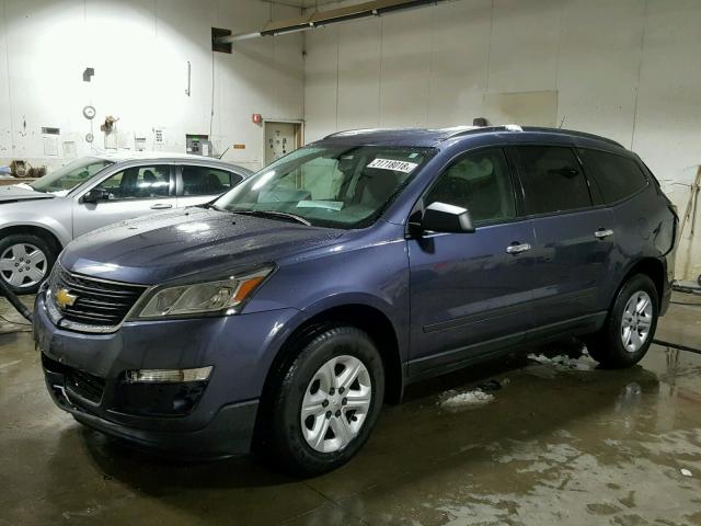 1GNKRFEDXEJ273968 - 2014 CHEVROLET TRAVERSE L BLUE photo 2