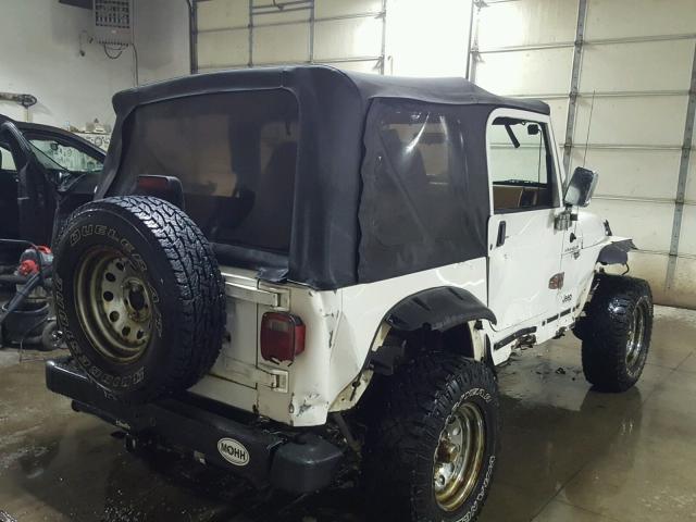 1J4FY29P6WP741391 - 1998 JEEP WRANGLER / WHITE photo 4